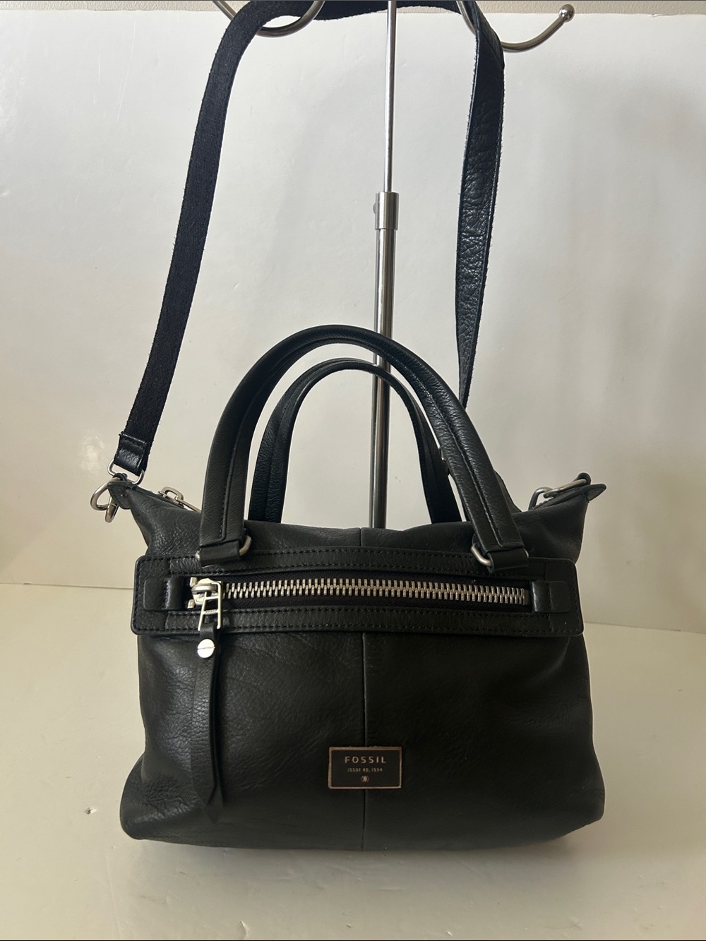 Fossil Black Crossbody Satchel with Top Handles So nice!